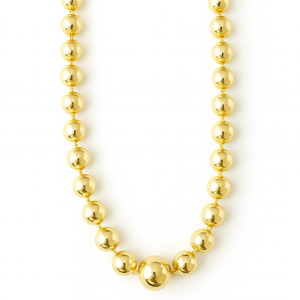 colar esferas dourado