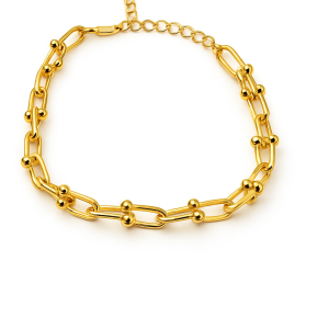 Pulseira elos dourado