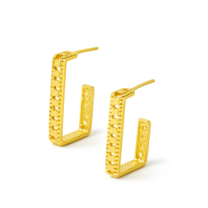 Brinco geométrico dourado